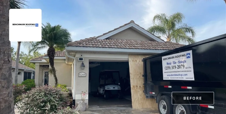 Before: Aging tile roof system